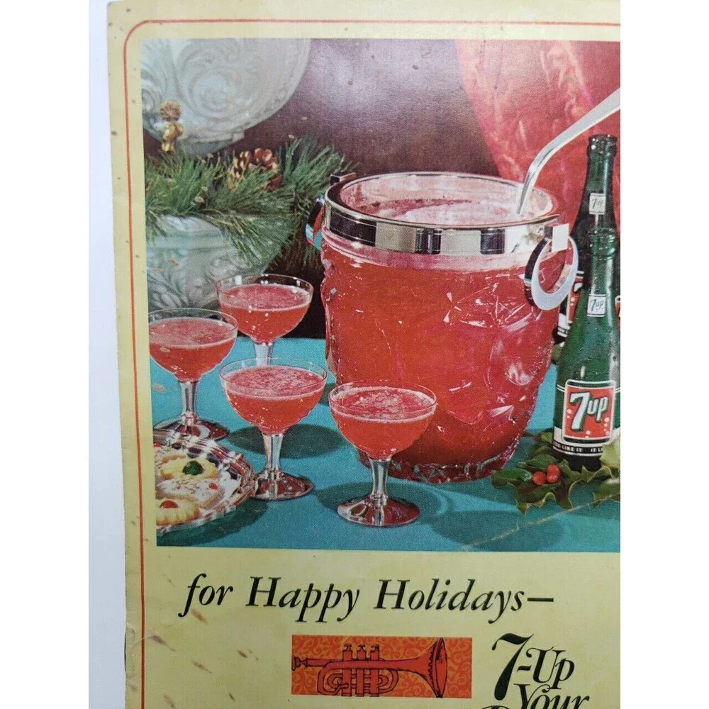 For Happy Holidays 7 Up Your Party 1964 Advertising Recipe Booklet St. Louis MO